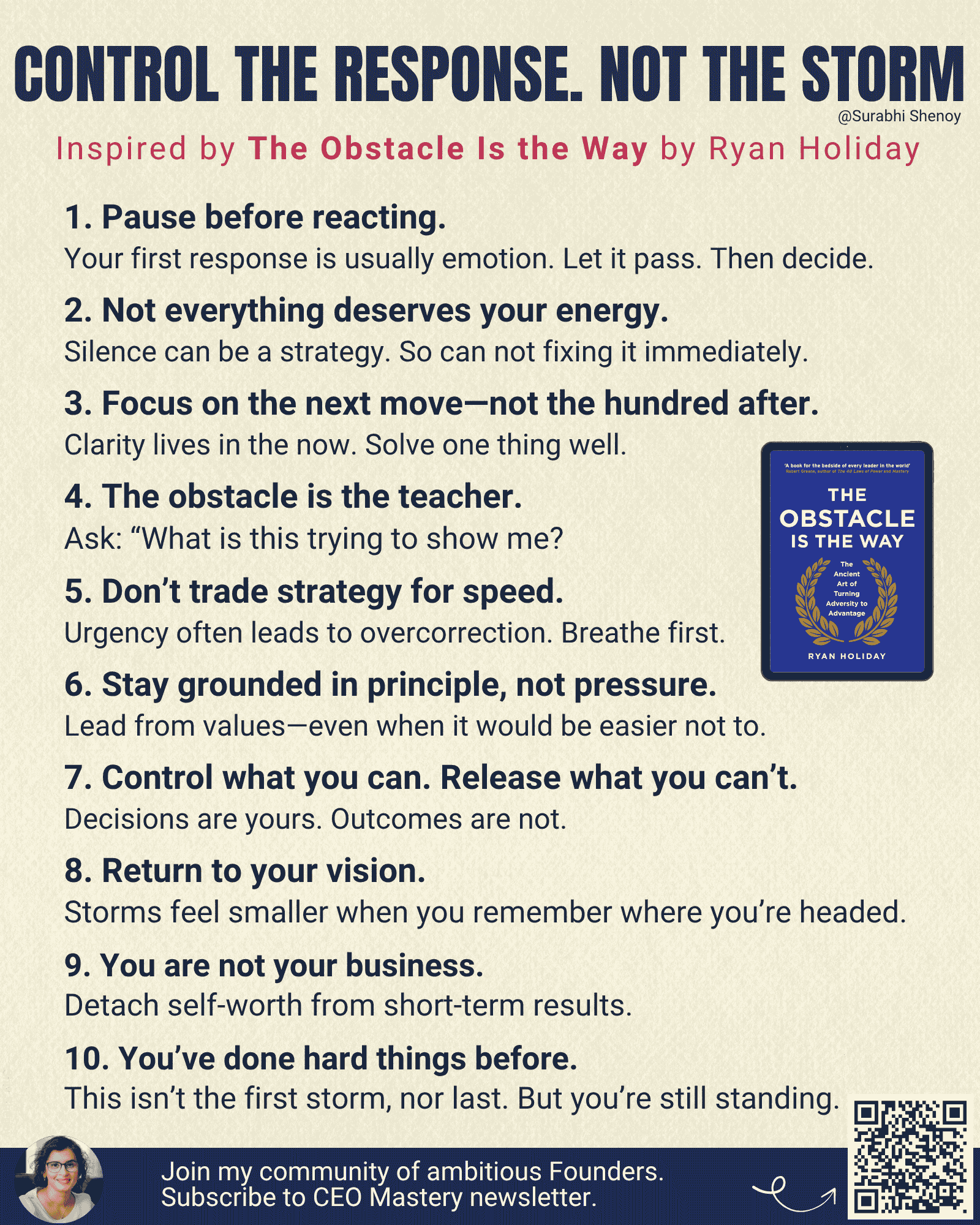 Surabhi Shenoy's obstacle is the way